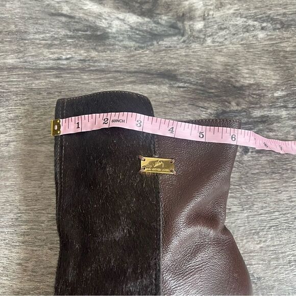 Leather Calf Hair Heeled Ankle Boots Booties Size 10 Velez for Leather Lovers - Picture 9 of 10